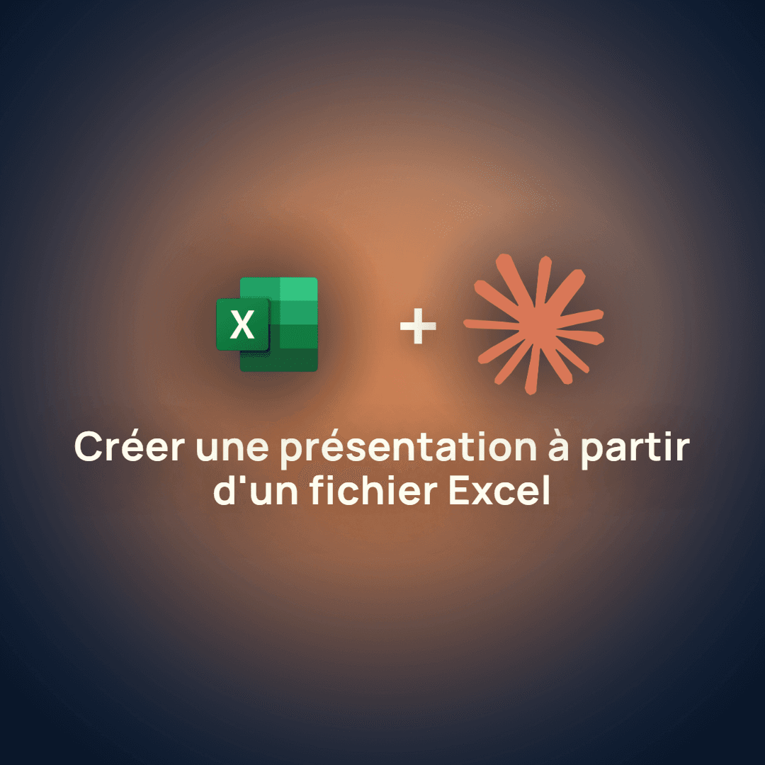 Créer une présentation à partir d'un fichier Excel